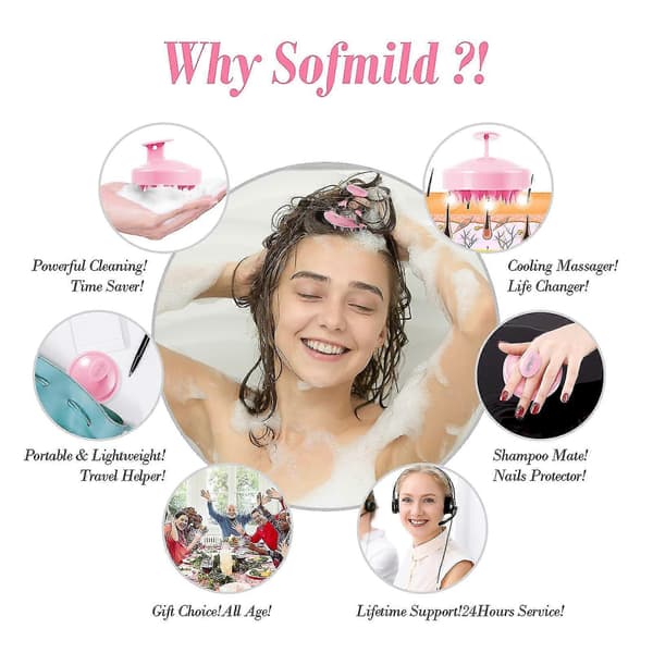 Silikone hovedbundsmassagebørste [HK]