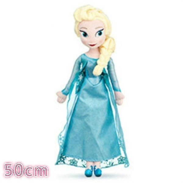 50 cm Frost Anna Elsa Dukker Snedronningen Prinsesse Anna Elsa Dukke Legetøj Fyldte Frost Plys Børnelegetøj Fødselsdag Julegave-i   50cm elsa