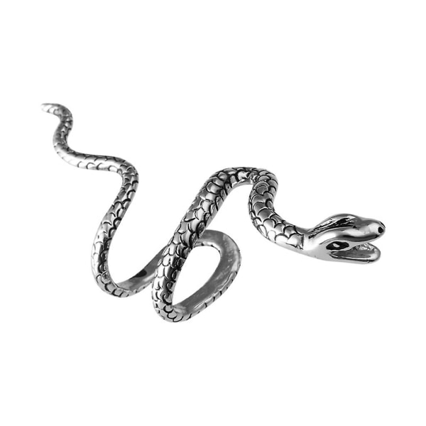 Silver Snake Ear Stud Cuff Wrap Örhänge - Fashion Gothic Punk Wind - Nytt
