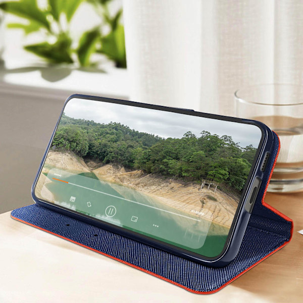 Kotelo Galaxy S24 Plus / S25 Plus Clapet Lompakko Videoteline[HK] Blue