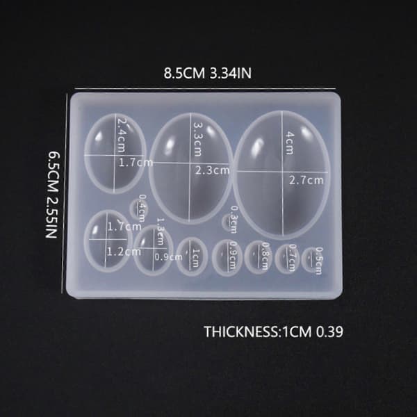 WinysinCrystal Epoxy Form Gem Patch Form Time Gem Dekorativt Ornament Silikoneform [HK]