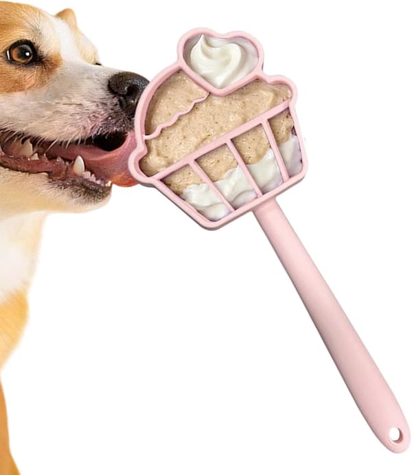 Hund Långsam Matare, Interaktiva Matningsartiklar för Husdjur - Långsam Matare Hund Bitverktyg | för Valp Medium Yoghurt Godis Köttpuré Våtfoder I[HK] Pink