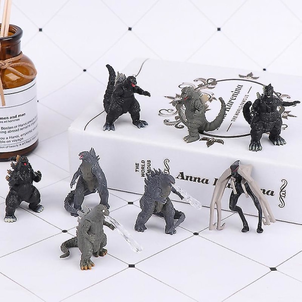 8-pack Godzilla Vs Kong Modell 5cm Actionfigur Samlarobjekt Leksak för Barn [HK]
