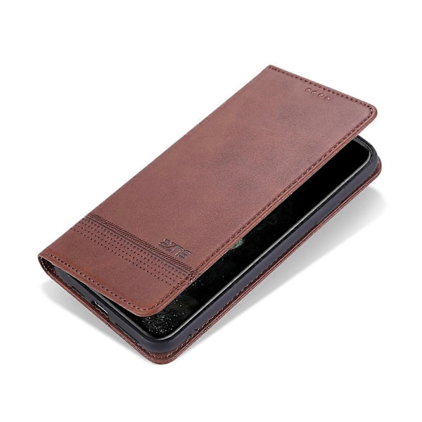 Läderfodral för iPhone 12 / 12 Pro[HK] Dark Brown