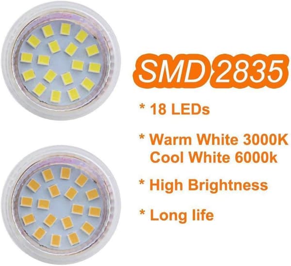 6 St MR11 LED-lamper 3W 18 LED'er[HK]