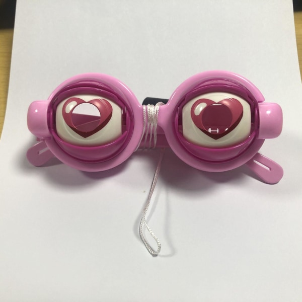 Morsomme briller Trekk kabel Wink Crazy Blink Briller Spoof Selfie Video Leker Halloween Cosplay[HK] pink