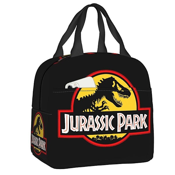 Jurassic Park Lunchbox för Kvinnor Dinosaurie Värld Termisk Kylare Mat Isolerad Lunchväska Barn Skola Barn Picknick Tote Väskor[HK] 1 22x20x13cm