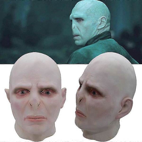 Harry Potter Lordi Voldemort Cosplay Lateksipäänaamio Halloween Kauhu Kalju Rekvisiitta Kasvopeite Pääpanta Karnevaali Juhlat Hieno Pukeutuminen Rekvisiitta [HK]