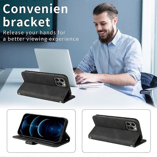 Hudfølelse PU Etui til Motorola Edge 50 Neo / ThinkPhone 25[HK] Black