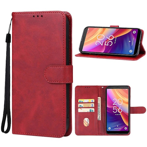 Läderfodral för TCL 501 [HK] Red