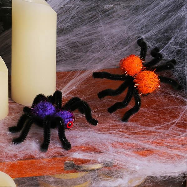 Edderkoppehårklemmer - Behårede edderkoppehårtilbehør kompatible med Halloween Cosplay Party[HK] 1