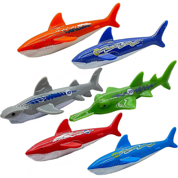 Børnepool Dykning Legesæt, Øv Dykning Og Svømning, Undervands Multicolor Synkende Blæksprutte (sæt med 6)[HK] multicolor shark