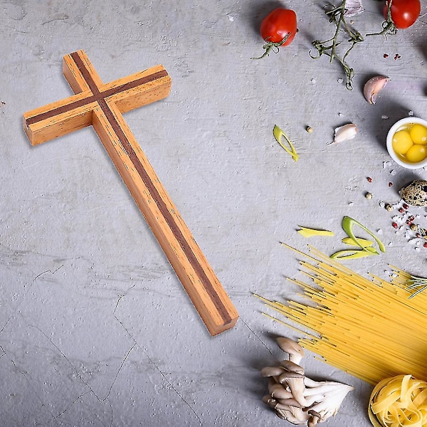 Håndlavet Træ Kors Kristus Ornament Væghængende Bord Kors Til Hjem Kirke[HkkK]