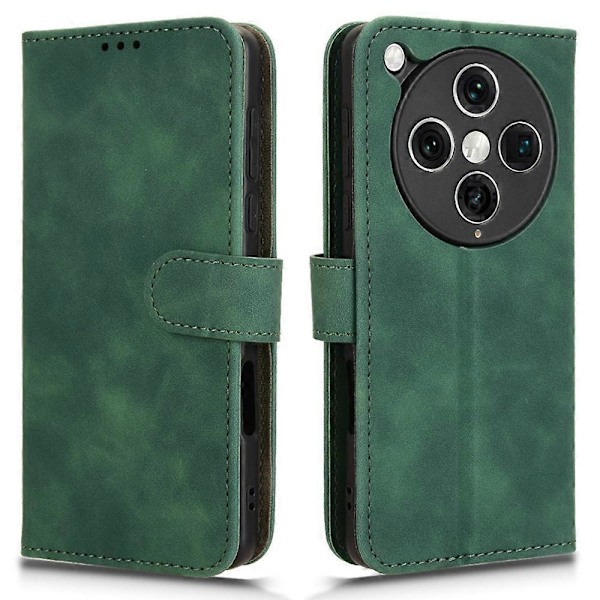 Oppo Find X8 Pro 5G nahkakotelo, ihoa myötäilevä, pudotussuojaava lompakkokotelo -[HK] Green Multicolor