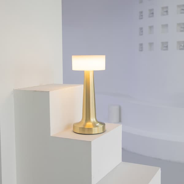 Enkel LED-bordslampa med touchfunktion, USB för utomhuscamping[HK]