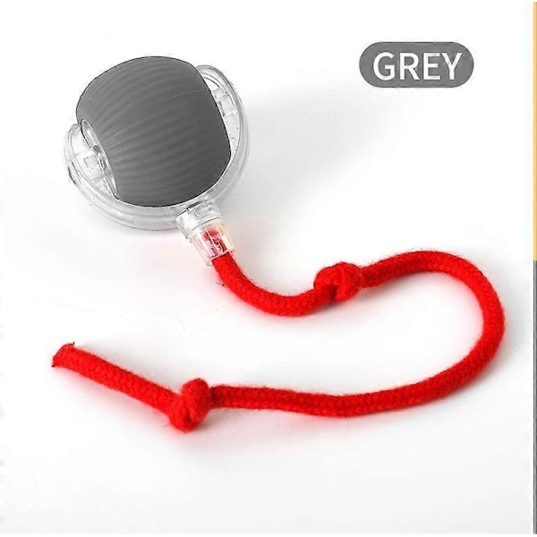 Interaktiv kattleksak boll automatisk rullande boll fuskpäls svans uppladdningsbar smart elektrisk leksak för hund och katt träning imiterar mus[HK] grey
