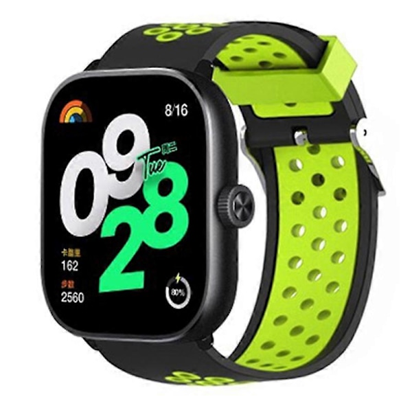 Til Xiaomi Redmi Watch 4 Dual Color Silikone Urrem Armbånd [HK] Style D Multicolor