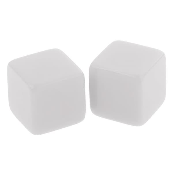 25 Stykker Plast Opaque Blank Seks-sidet Terning D6 16mm/0.62' Dungeon & Dragon[HK] White