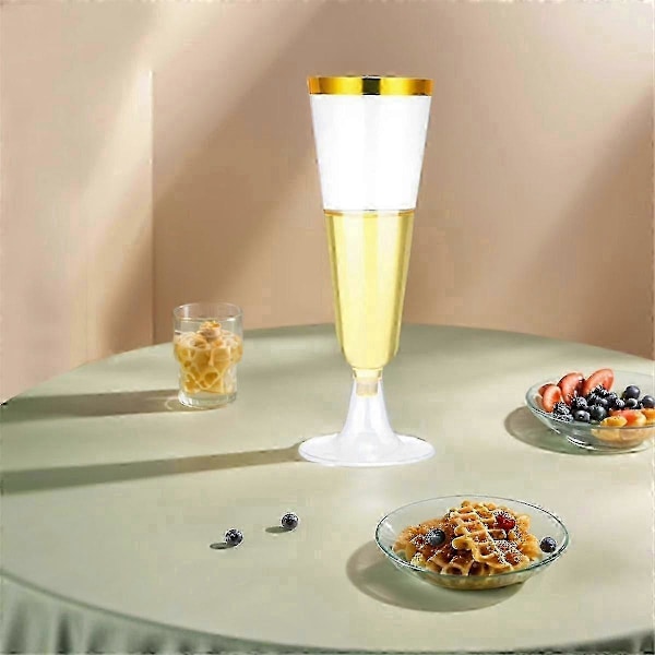 25 stk. 150 ml Engangs Champagneglas Klare Champagneglas Klare Toastglas kompatible med js[HK]