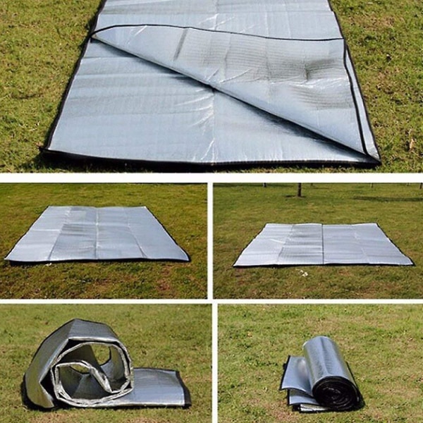 Aluminium Isolerende Matte Skum Matte Sovematte For Camping Isolasjonsmatte Foldbar Teltmatte Gulvunderlag Termisk[HkkK] 2MX2M