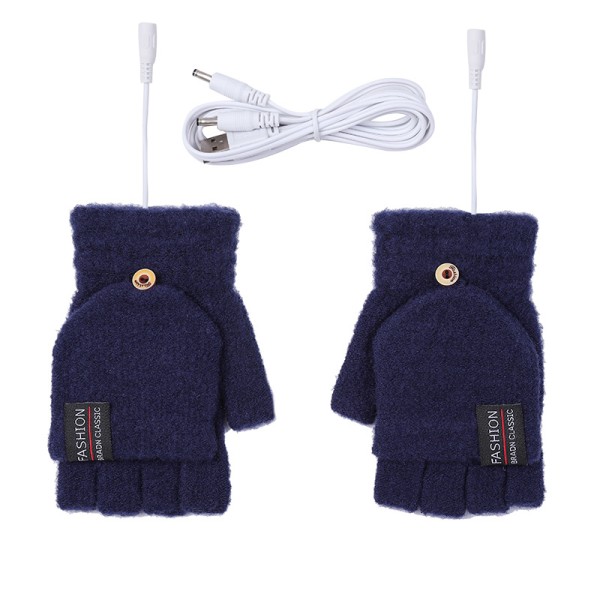 Hold dig varm og mysig hela vintern med USB-varmehandskar for kvinder och män! (svart)[HK]