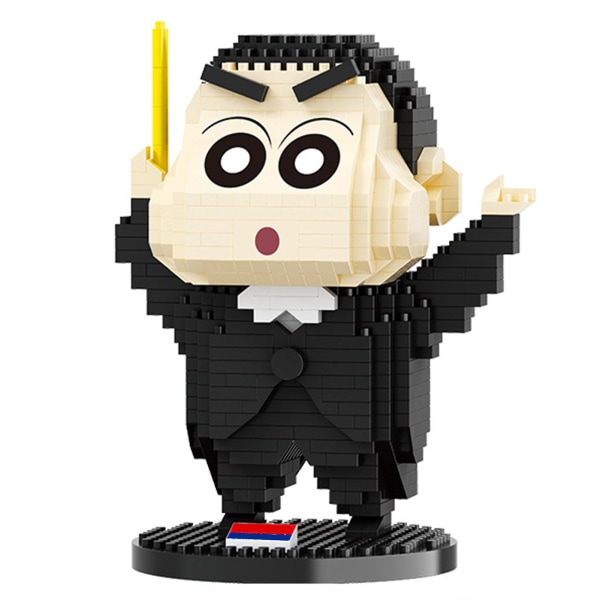 1 sett med byggeklosser Tegneseriefigur Logisk tenketrening Utsøkt Anime Crayon Shin Chan byggeklosser for barn[HK] C