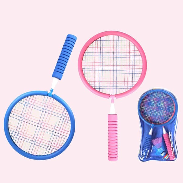 Barnebadminton, sett med 2 racketer med bæreveske for gutter og jenter, lette badmintonracketer for nybegynnere blandet [HK] Mixed