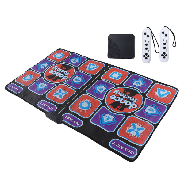 Music Dance Pad Double Player Exercise Foldable Early Education Electronic Dance Mat For Living Room With Av Cable[HK]