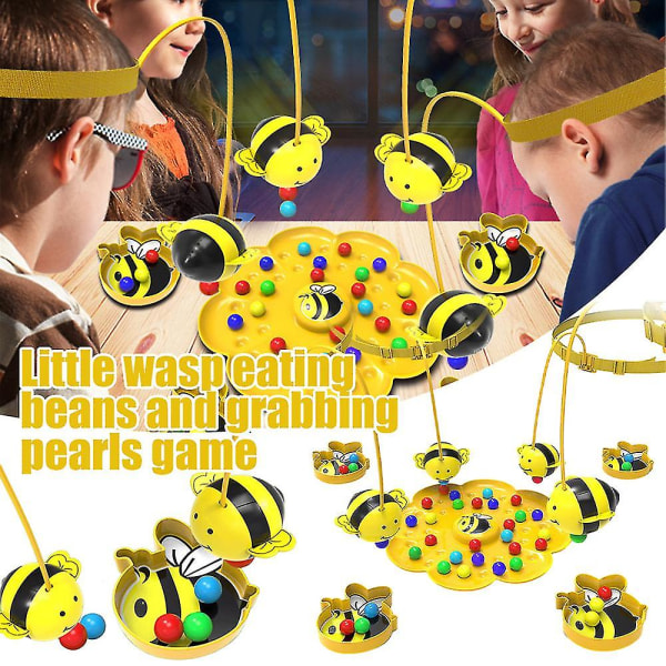 Little Bumblebee Board Game Bees Eating Beans Kids Fishing Toys Gifts -z[HK]