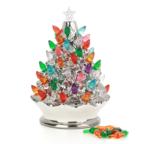50 stk Mini Twist Erstatningslys for Keramiske Juletrær Flammelys Pærer[HkkK]