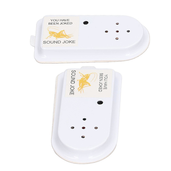 Crickets Sound Toy Auto Turn Off Back Adhesive Sticker Annoying Noise Maker Prank Toy White[HK]