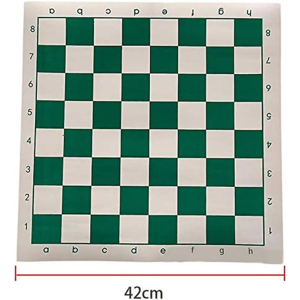 Green - Competition Chess Mat, Synthetic Leather Rolling Board, Lightweight And Non-slip, Chess Mat For Kids And Adults (size: 43*43cm).([HK])