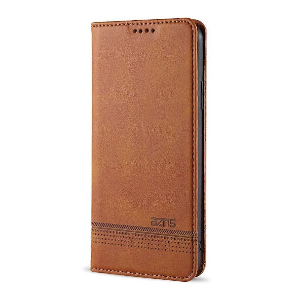 Læder Etui til iPhone 12 / 12 Pro[HK] Light Brown