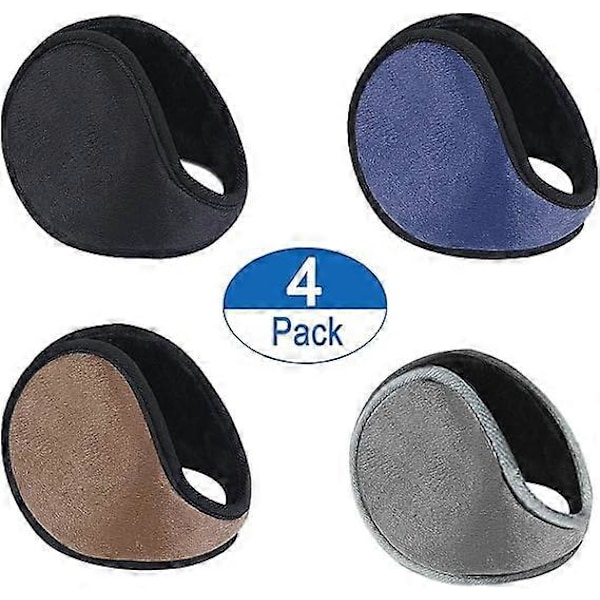 4 kpl Monivärinen Talvi Ulkoilu Lumilautailu Tuulenpitävät Pehmoiset Korvaläpät Unisex Korvaläpät [HK]