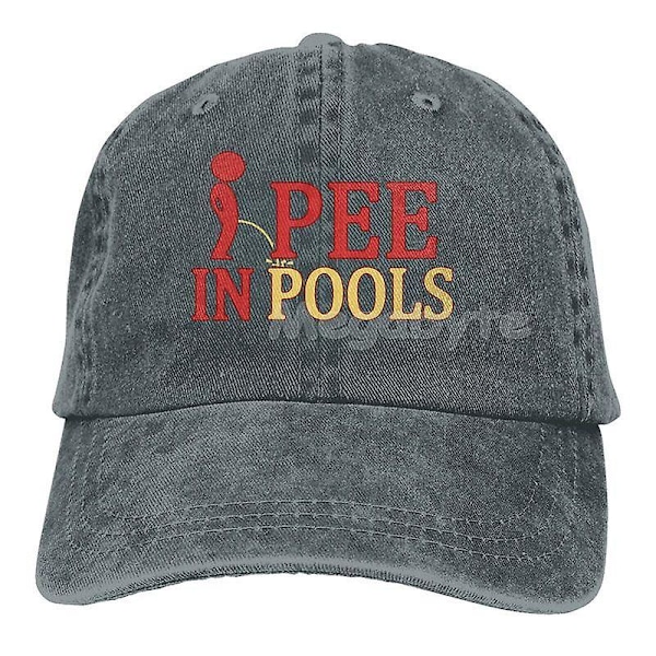 Hauska lippis Pee In Pools baseball-lippis hauska vitsi lippis miesten baseball-lippis naisten snapback-lippis isän lippis puuvilla luu trucker-lippis [HK] One Size blue