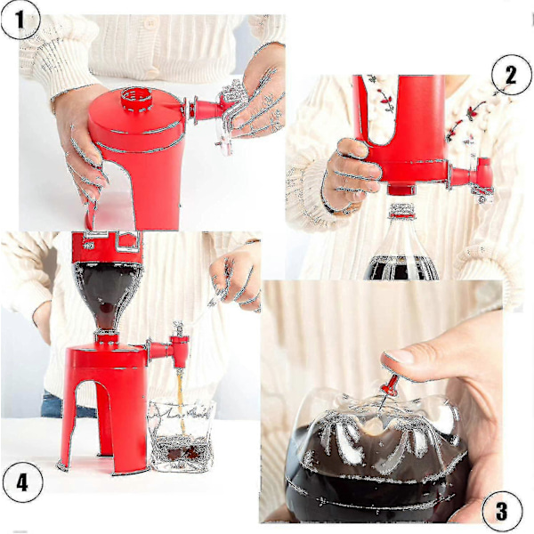 Drikkevare dispenser/drikke dispenser til kulsyreholdige drikke/coca cola/sprite, festdrikke dispenser/drikkeværktøj mini upside down drikkefontæne[HK]