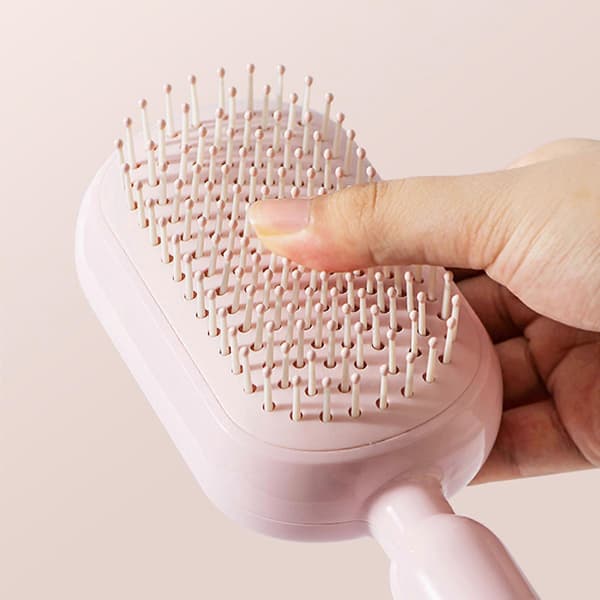 Resevänlig hårborste med mjuka kuddtänder ABS Hårbottenmassage Kam Antistatisk Massage Hårborste Stresslindring Vit[HK] Blue