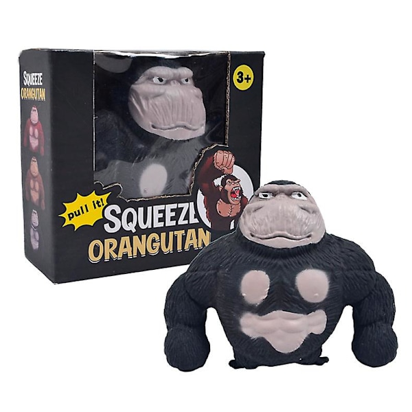Gorilla Stress Relief Figur, Latex Apor Gorilla Leksaker, Anti-ångest Irritabilitet Gorilla Leksak, Mjuk Klämleksak, Lämplig För Fritid, Ente[HK] grey