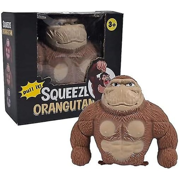 Gorilla Stress Relief Figur, Latex Apor Gorilla Leksaker, Anti-ångest Irritabilitet Gorilla Leksak, Mjuk Klämleksak, Lämplig För Fritid, Ente[HK] black