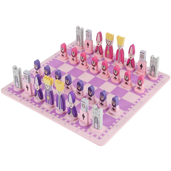 Matka shakkilauta shakkilauta opettavainen ja aikuiset pinkki[HK] Multicolor