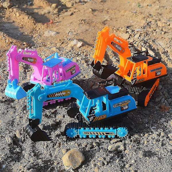 Stor ingeniørkøretøj model plastik gravemaskine dump truck biler legetøj til børn drenge udendørs sandspil[HK] green-A
