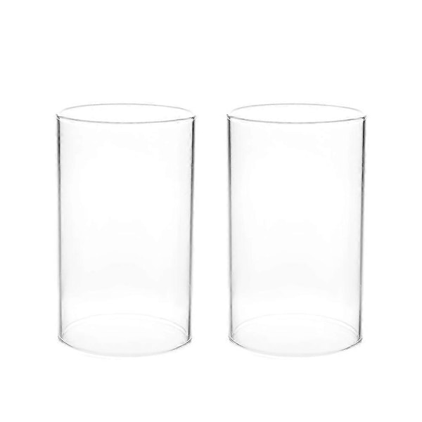 2 st Hushållsljusstakar Dekorativa Glasklockor Transparenta Glaskupoler[HK] 15.00X8.00X8.00CM Transparent