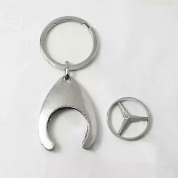 3x Mercedes-Benz ORIGINAL nøglering indkøbschip indkøbsvogn skinnende[HK]