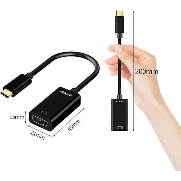 USB C - HDMI 4K @ 60 Hz, HDMI-sovitin USB C HDMI Type C, Thunderbolt[HK]
