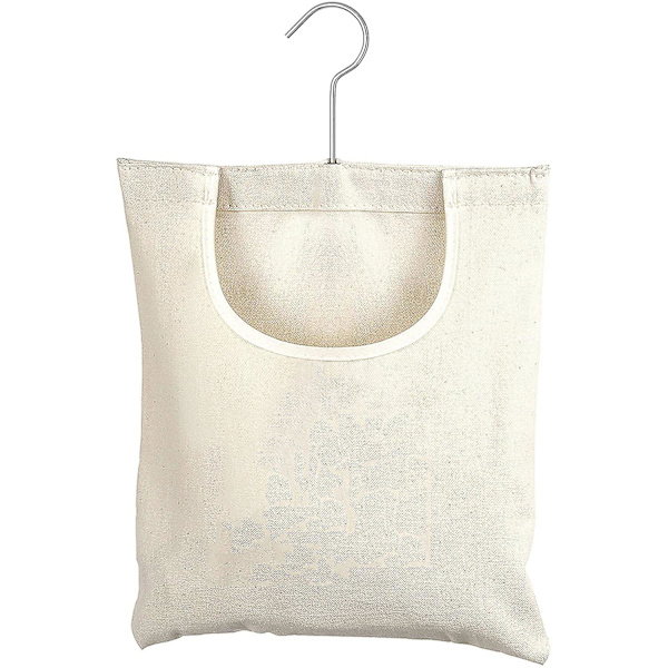 HK Praktisk klesklypepose - rommer 100 mellomstore klesklyper, slitesterkt polyestermateriale, krok
