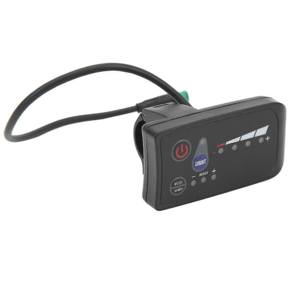 36V Elcykel Strømdisplay Måler Vandtæt ABS-hus LED Displaypanel med 5-bens interface til cykling[HK]