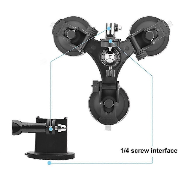 Sugekopp Bilholder Stativfeste + Baseadapter For Osmo Pocket[HK]