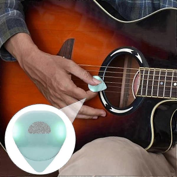 LED Lysande Gitarrplektrum, Lysande Gitarrplektrum, Hållbara Gitarrtillbehör För Musikälskare, Gitarrnybörjare[HK] Green