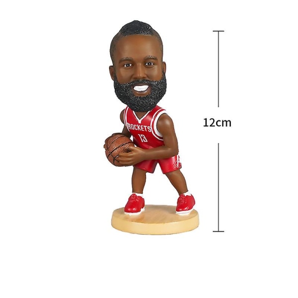 Basketstjärna James Harden Docka Skaka på huvudet Actionfigur Bildekor Presentdocka 12 cm[HK]