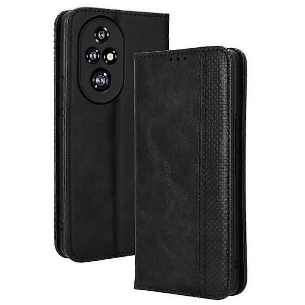For Honor 200 Pro 5G Deksel Magnetisk Lukking Lommebok Lær Telefon Deksel[HK] Style A Multicolor
